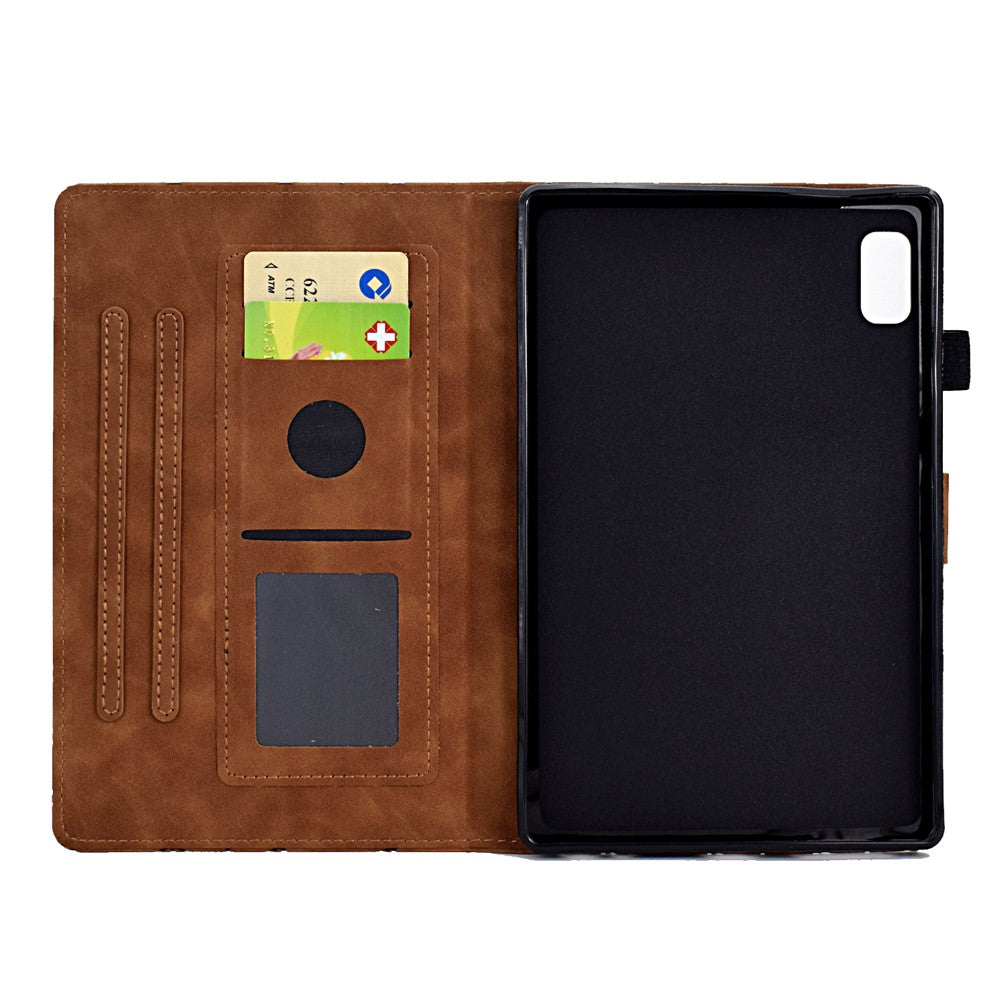 For Lenovo Tab P11 Gen 2 TB-350 Case PU Leather Card Slots Tablet Stand Cover - Brown
