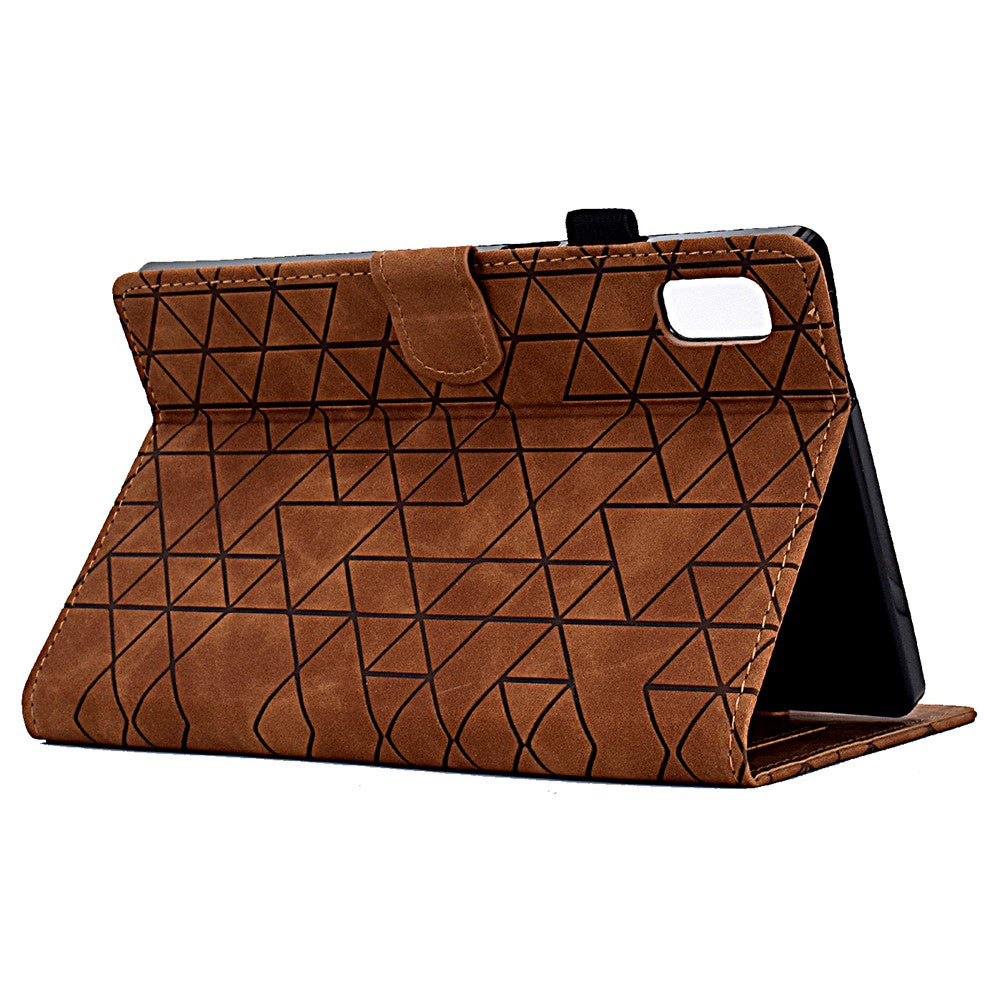 For Lenovo Tab P11 Gen 2 TB-350 Case PU Leather Card Slots Tablet Stand Cover - Brown