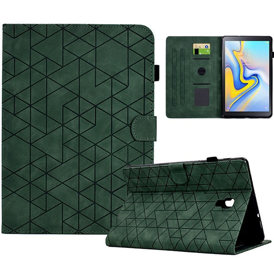 For Samsung Galaxy Tab A 10.5 (2018) T590 T595 PU Leather Case Card Slot Protective Tablet Cover - Green
