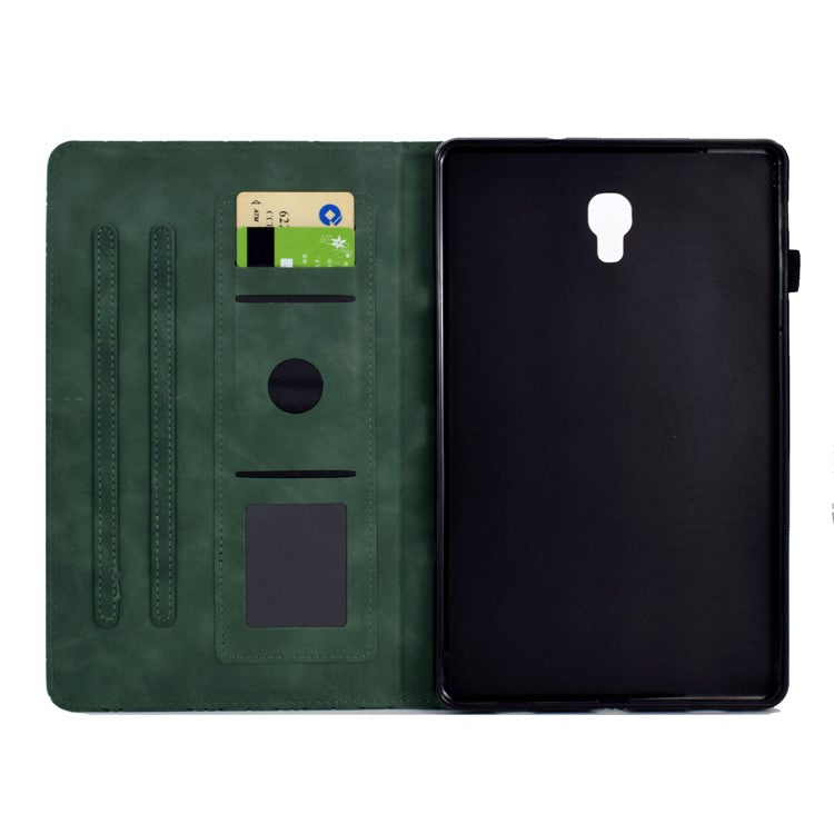 For Samsung Galaxy Tab A 10.5 (2018) T590 T595 PU Leather Case Card Slot Protective Tablet Cover - Green