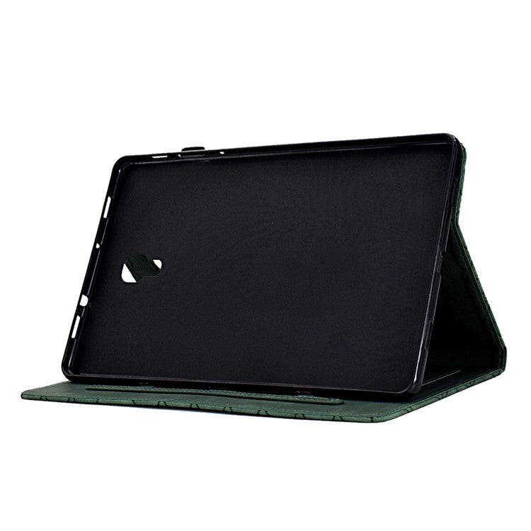 For Samsung Galaxy Tab A 10.5 (2018) T590 T595 PU Leather Case Card Slot Protective Tablet Cover - Green