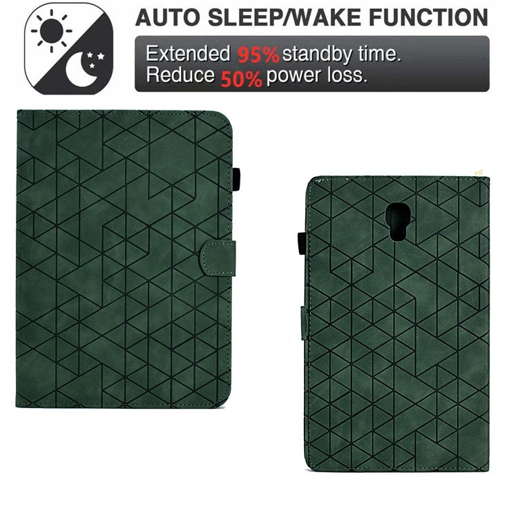 For Samsung Galaxy Tab A 10.5 (2018) T590 T595 PU Leather Case Card Slot Protective Tablet Cover - Green