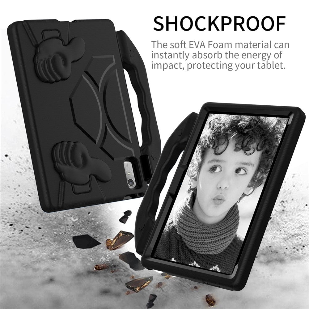 For Lenovo Tab P11 Pro Gen 2 EVA Case Thumbs Up Integrated Kickstand Tablet Cover - Black