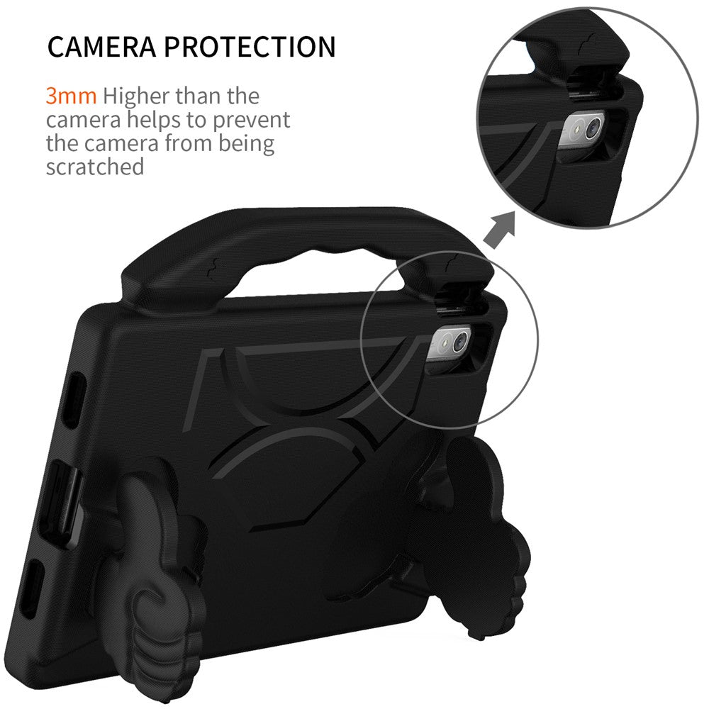 For Lenovo Tab P11 Pro Gen 2 EVA Case Thumbs Up Integrated Kickstand Tablet Cover - Black