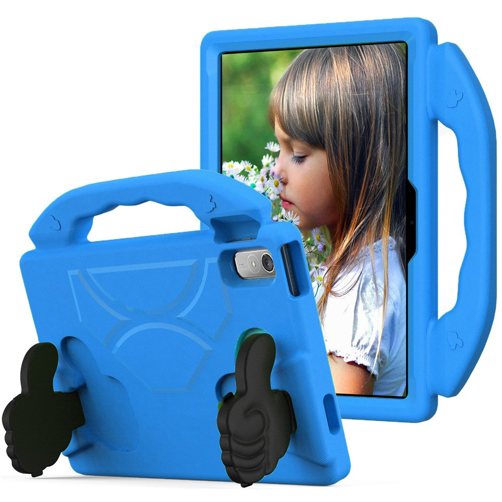 For Lenovo Tab P11 Pro Gen 2 EVA Case Thumbs Up Integrated Kickstand Tablet Cover - Blue