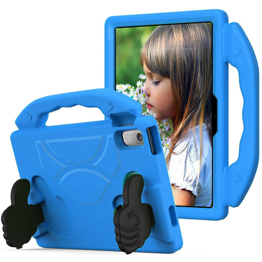 For Lenovo Tab P11 Pro Gen 2 EVA Case Thumbs Up Integrated Kickstand Tablet Cover - Blue