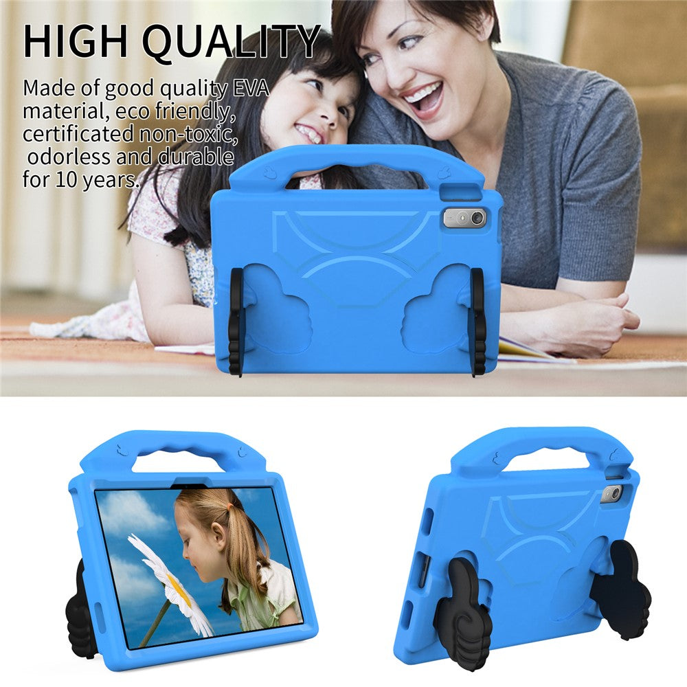 For Lenovo Tab P11 Pro Gen 2 EVA Case Thumbs Up Integrated Kickstand Tablet Cover - Blue