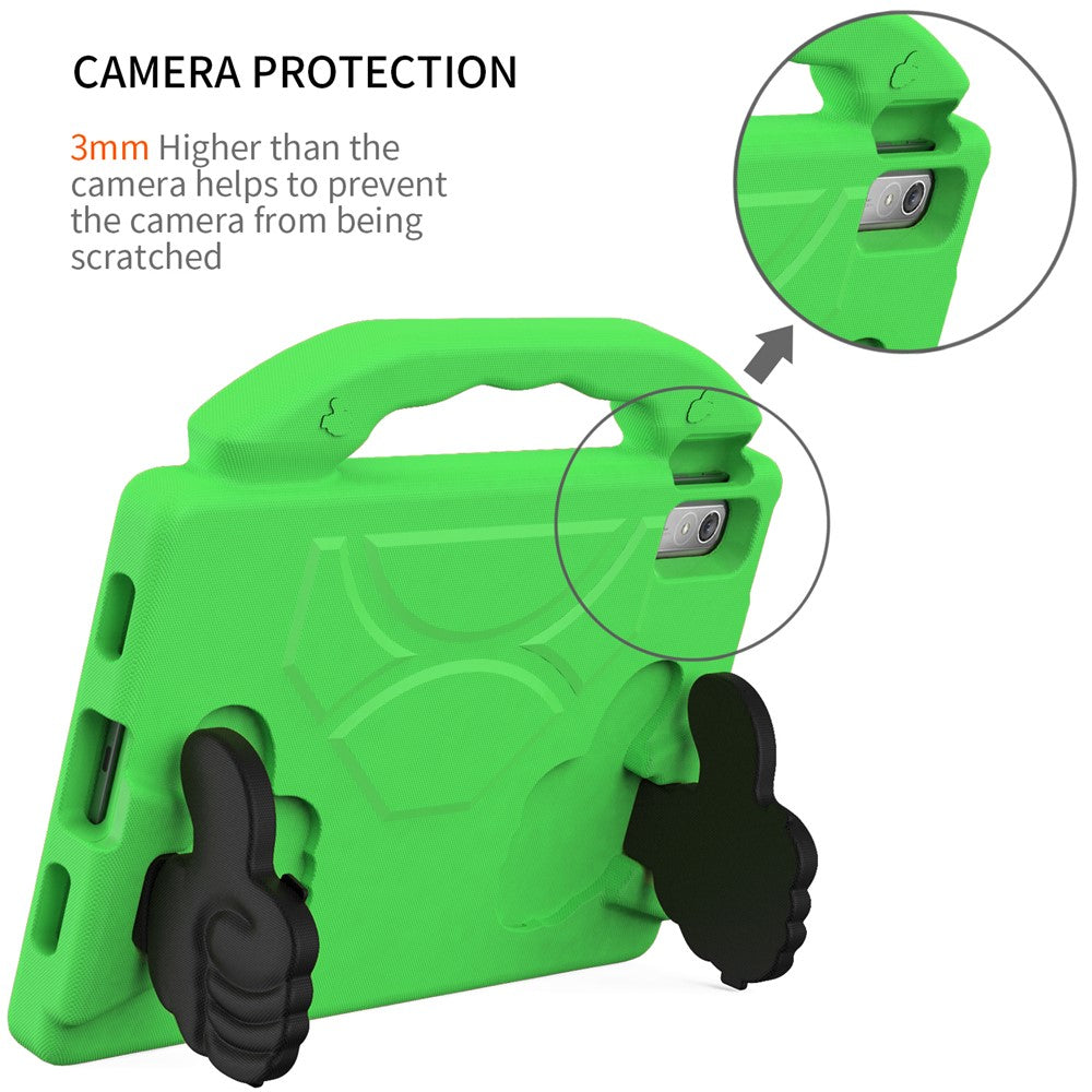 For Lenovo Tab P11 Pro Gen 2 EVA Case Thumbs Up Integrated Kickstand Tablet Cover - Green