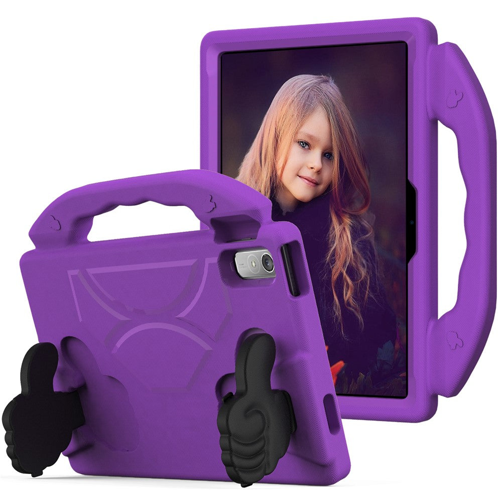 For Lenovo Tab P11 Pro Gen 2 EVA Case Thumbs Up Integrated Kickstand Tablet Cover - Purple