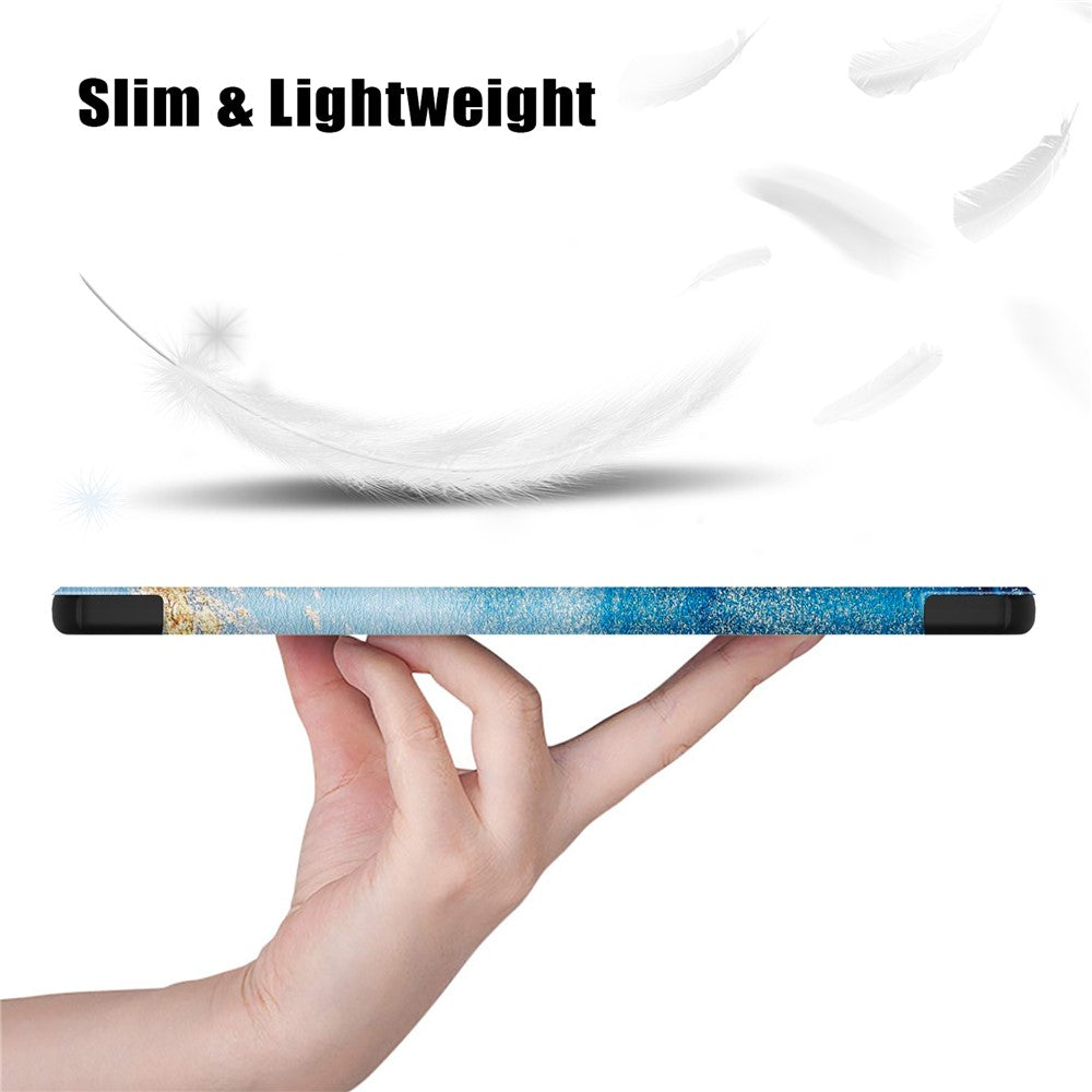 For Lenovo Tab M11 / Xiaoxin Pad 11 2024 Trifold Stand Cover Pattern PU Leather Auto Sleep Wake Tablet Case - Graffiti