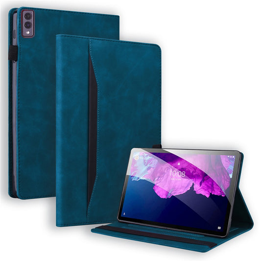 For Lenovo Tab M10 5G Case Full Protection PU Leather Tablet Cover with Wallet Stand - Blue