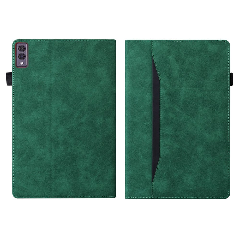 For Lenovo Tab M10 5G Case Full Protection PU Leather Tablet Cover with Wallet Stand - Green