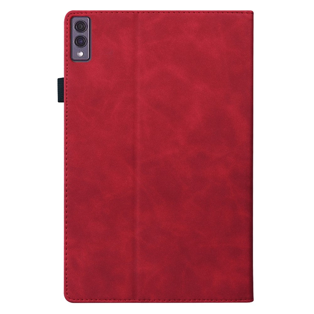For Lenovo Tab M10 5G Case Full Protection PU Leather Tablet Cover with Wallet Stand - Red