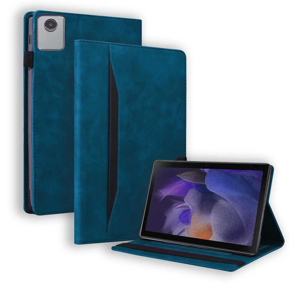 For Lenovo Tab M11 / Xiaoxin Pad 11 2024 PU Leather Cover Flip Stand Tablet Cover Shell - Blue