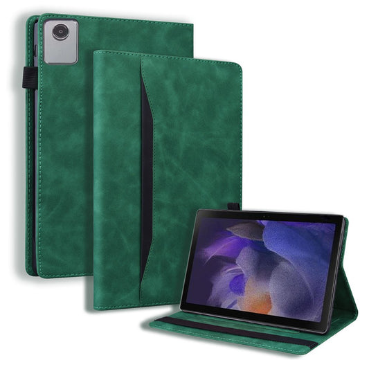 For Lenovo Tab M11 / Xiaoxin Pad 11 2024 PU Leather Cover Flip Stand Tablet Cover Shell - Green