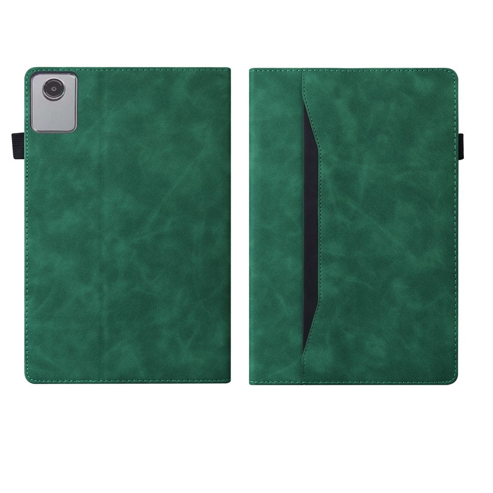 For Lenovo Tab M11 / Xiaoxin Pad 11 2024 PU Leather Cover Flip Stand Tablet Cover Shell - Green