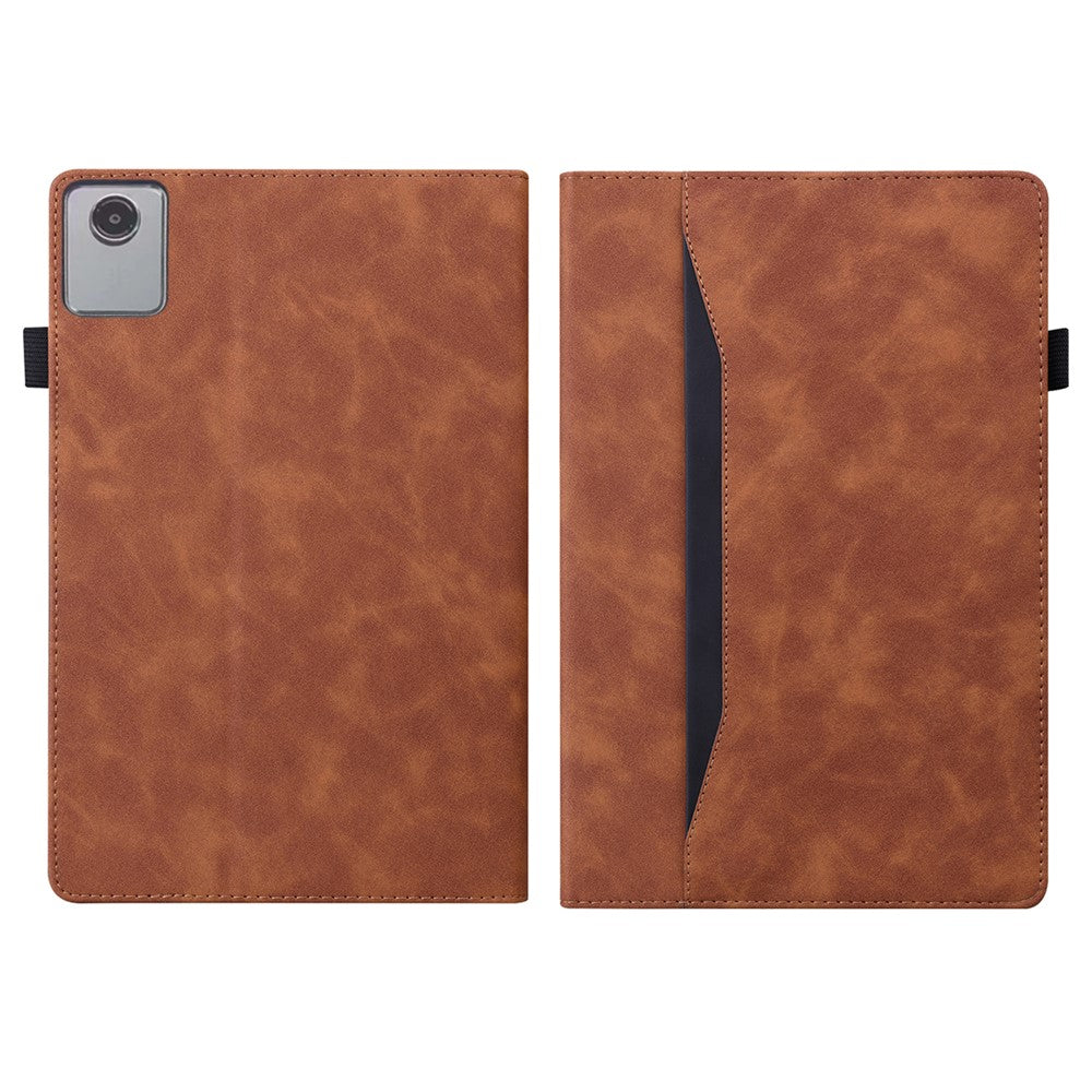 For Lenovo Tab M11 / Xiaoxin Pad 11 2024 PU Leather Cover Flip Stand Tablet Cover Shell - Brown