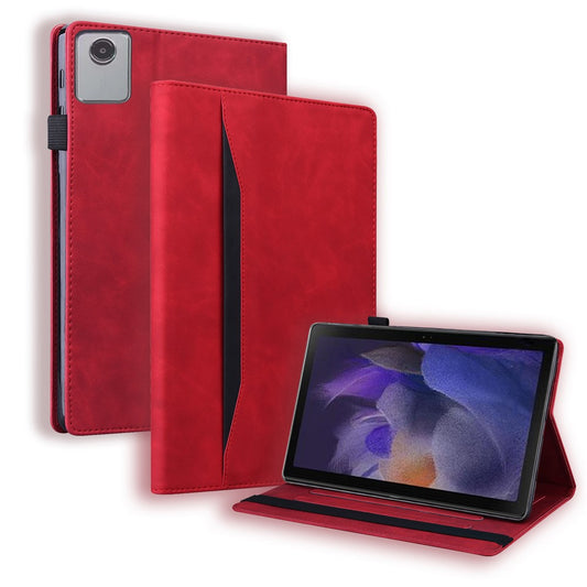 For Lenovo Tab M11 / Xiaoxin Pad 11 2024 PU Leather Cover Flip Stand Tablet Cover Shell - Red
