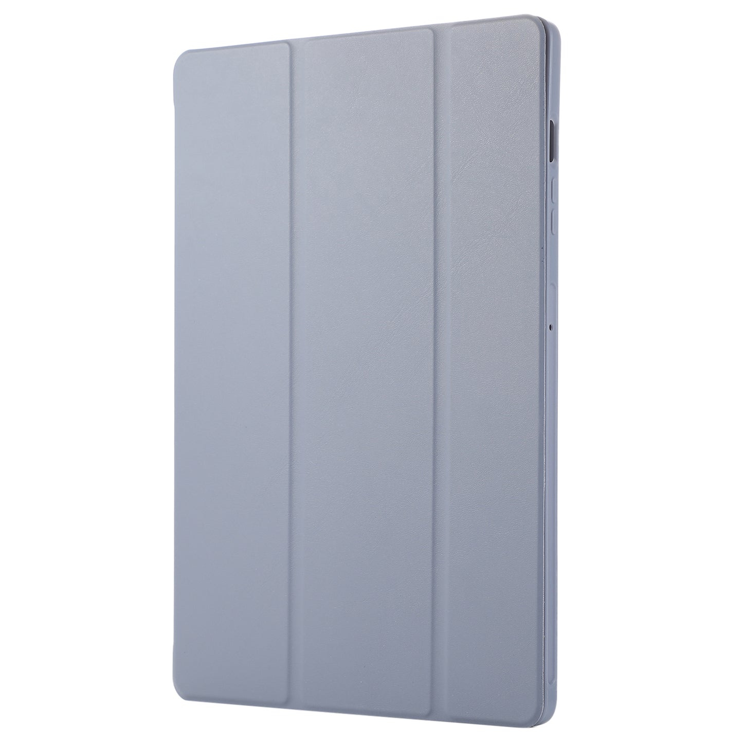 For Samsung Galaxy Tab S9+ / S9 FE+ Case Solid Color Tri-Fold Stand Anti-Drop PU Tablet Cover with Pencil Slot - Purple
