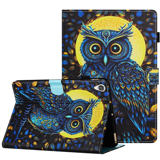 For Lenovo Tab M10 HD Gen 2 Shockproof Case Pattern Printing PU Leather Tablet Cover - Owl