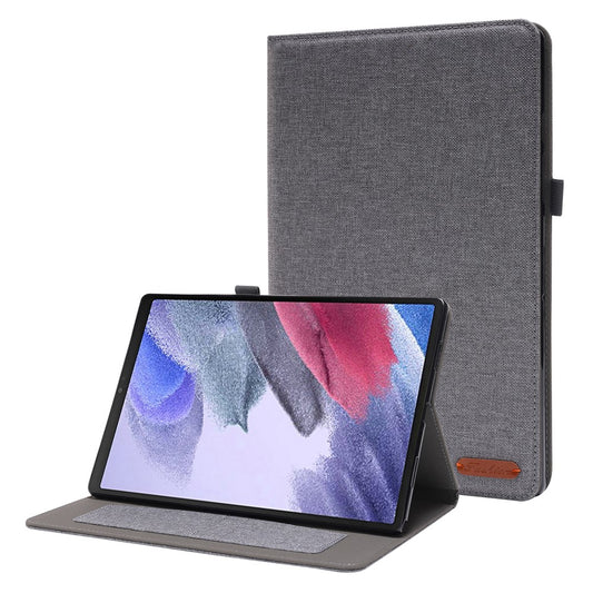 For Lenovo Tab M10 (Gen 3) Leather Case Business Folio Stand Tablet Cover with Card Slot - Grey