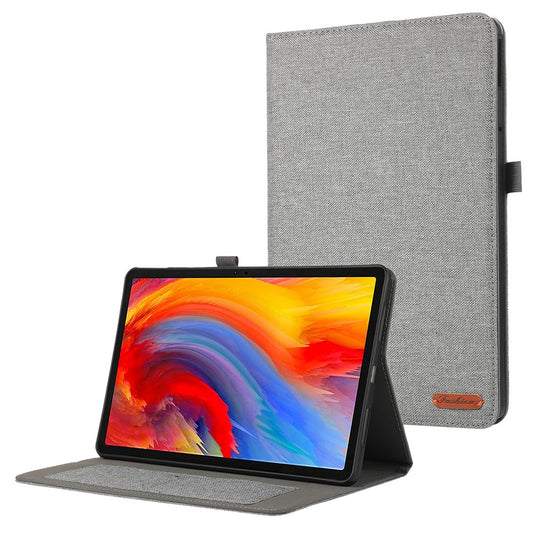 For Lenovo Tab M11 / Xiaoxin Pad 11 2024 Case PU Leather Card Holder Tablet Stand Cover - Grey