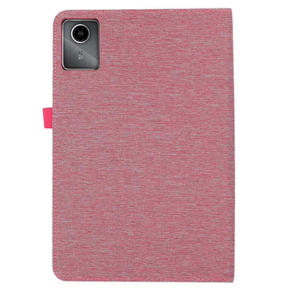 For Lenovo Tab M11 / Xiaoxin Pad 11 2024 Case PU Leather Card Holder Tablet Stand Cover - Pink
