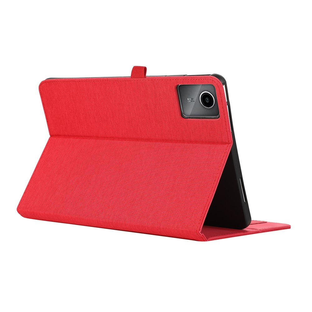 For Lenovo Tab M11 / Xiaoxin Pad 11 2024 Case PU Leather Card Holder Tablet Stand Cover - Red