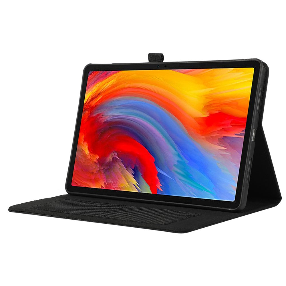 For Lenovo Tab M11 / Xiaoxin Pad 11 2024 Case PU Leather Card Holder Tablet Stand Cover - Black