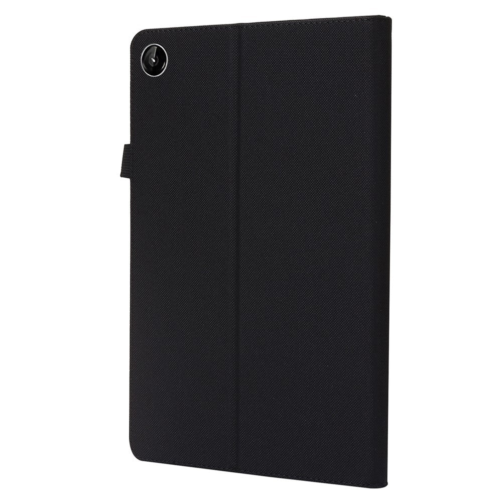 For Lenovo Tab M10 Plus (3rd Gen) Tablet Case Cloth Texture Card Holder Leather Cover - Black