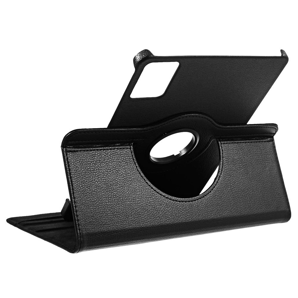 For Lenovo Tab M11 / Xiaoxin Pad 11 2024 Leather Case Rotating Stand Tablet Cover - Black