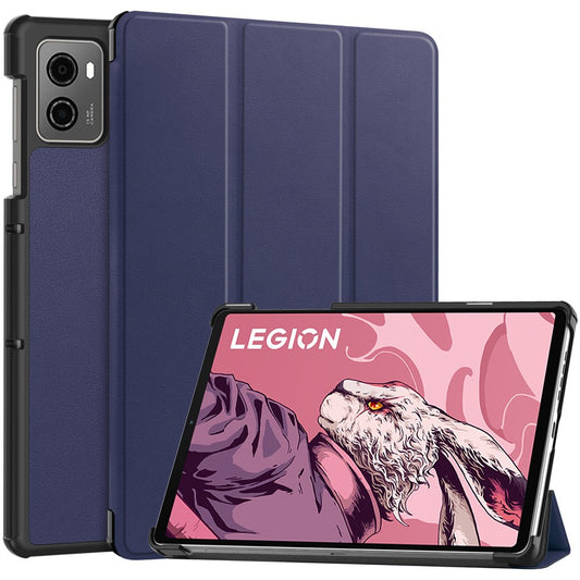 For Lenovo Legion Y700 (2023) / Tab Gen 2 Tri-Fold Stand Leather Case Tablet Cover - Dark Blue