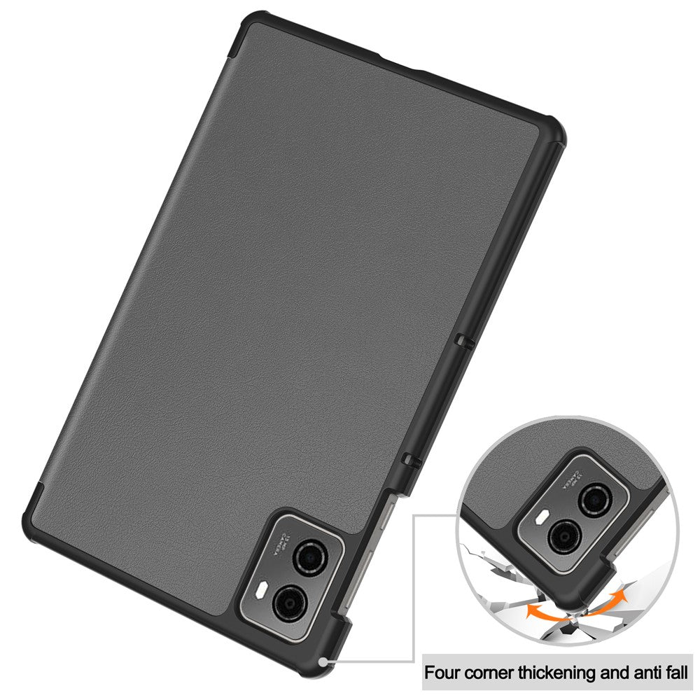 For Lenovo Legion Y700 (2023) / Tab Gen 2 Tri-Fold Stand Leather Case Tablet Cover - Grey