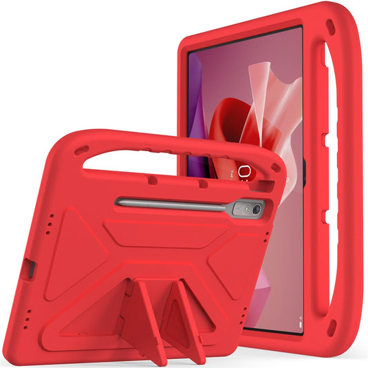 For Lenovo Tab P12 EVA Case Handle Shockproof Kid-Friendly Tablet Cover - Red