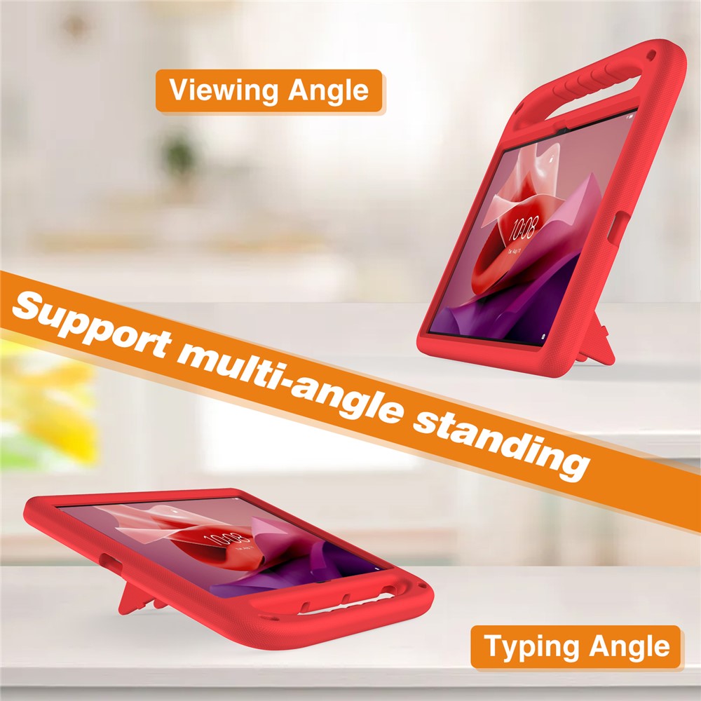 For Lenovo Tab P12 EVA Case Handle Shockproof Kid-Friendly Tablet Cover - Red