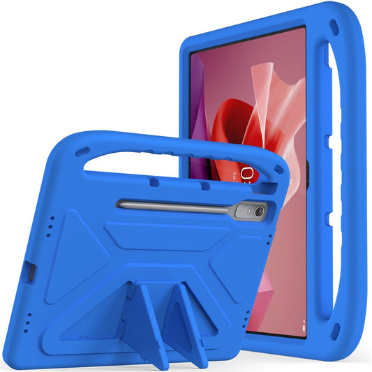 For Lenovo Tab P12 EVA Case Handle Shockproof Kid-Friendly Tablet Cover - Blue