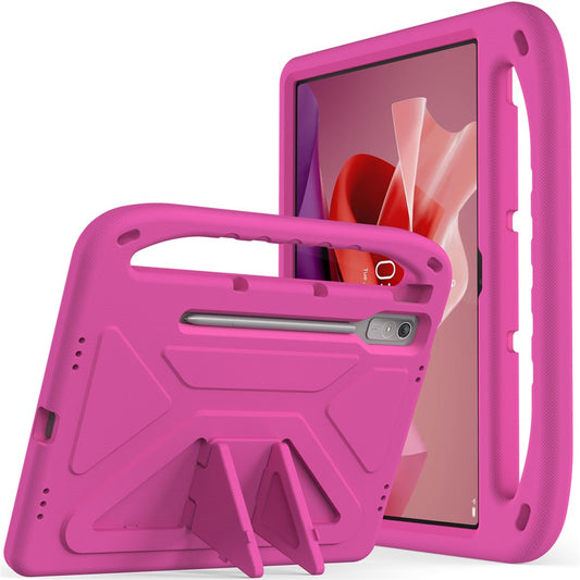 For Lenovo Tab P12 EVA Case Handle Shockproof Kid-Friendly Tablet Cover - Rose