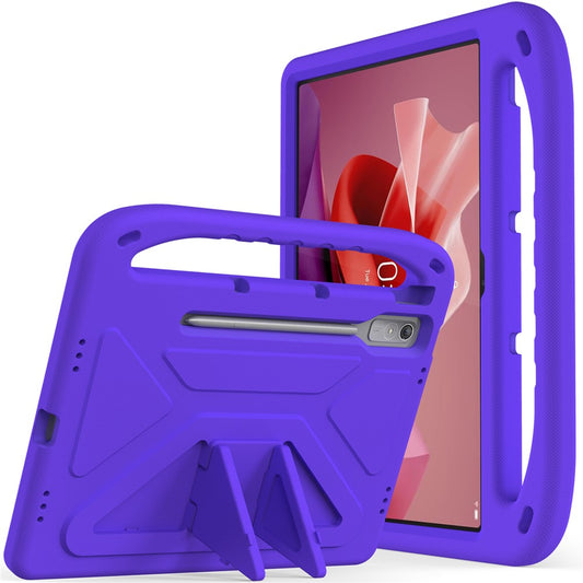 For Lenovo Tab P12 EVA Case Handle Shockproof Kid-Friendly Tablet Cover - Purple