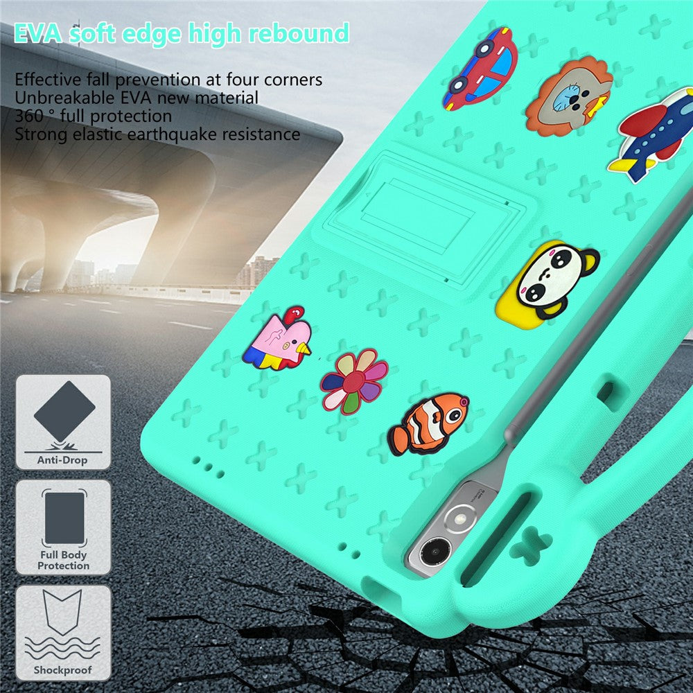 For Lenovo Tab P12 EVA Case with Kickstand Drop Protective Rugged Tablet Cover - Green