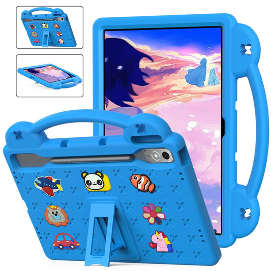 For Lenovo Tab P12 EVA Case with Kickstand Drop Protective Rugged Tablet Cover - Sky Blue