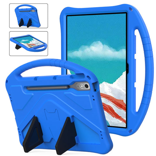 For Lenovo Tab P12 Protective Back Cover Handle Kickstand EVA Tablet Case - Blue