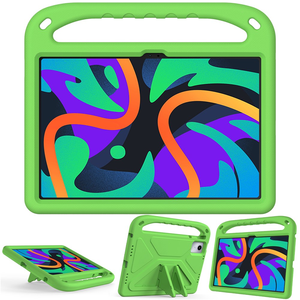 For Lenovo Tab M11 / Xiaoxin Pad 11 2024 Case EVA Handle Kickstand Tablet Cover - Green