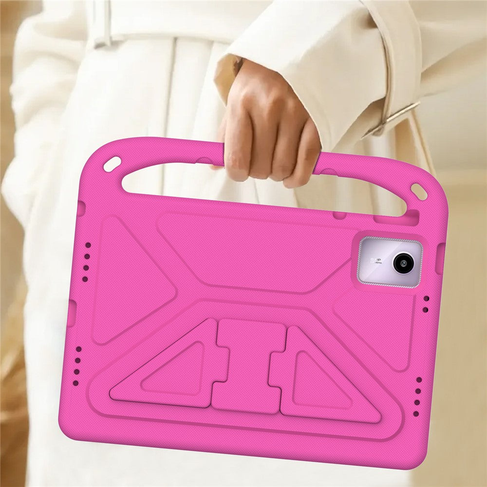 For Lenovo Tab M11 / Xiaoxin Pad 11 2024 Case EVA Handle Kickstand Tablet Cover - Rose