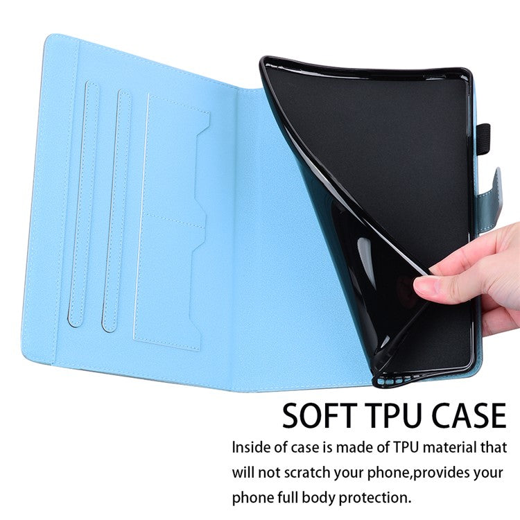 For Samsung Galaxy Tab S8 Leather Case Stand Tablet Cover Card Slots - Blue