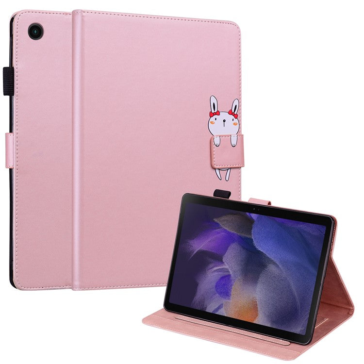 For Samsung Galaxy Tab A 8.0 (2019) Case Card Slots Leather Tablet Cover - Rose Gold