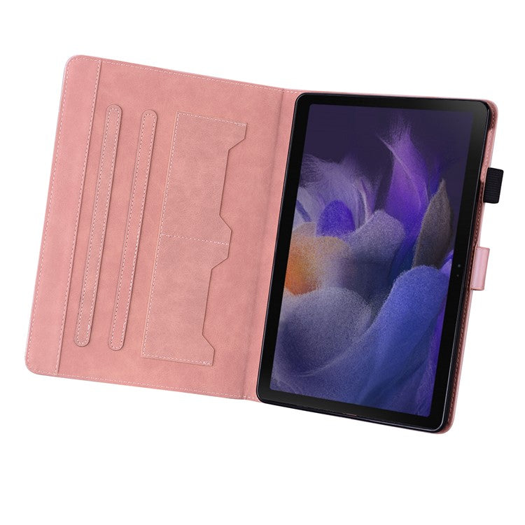 For Samsung Galaxy Tab A 8.0 (2019) Case Card Slots Leather Tablet Cover - Rose Gold