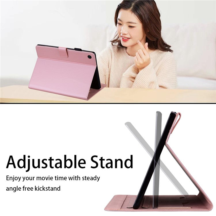 For Samsung Galaxy Tab A 8.0 (2019) Case Card Slots Leather Tablet Cover - Rose Gold