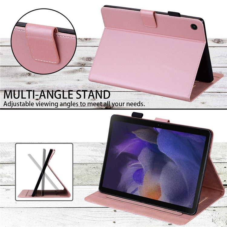 For Samsung Galaxy Tab A 8.0 (2019) Case Card Slots Leather Tablet Cover - Rose Gold