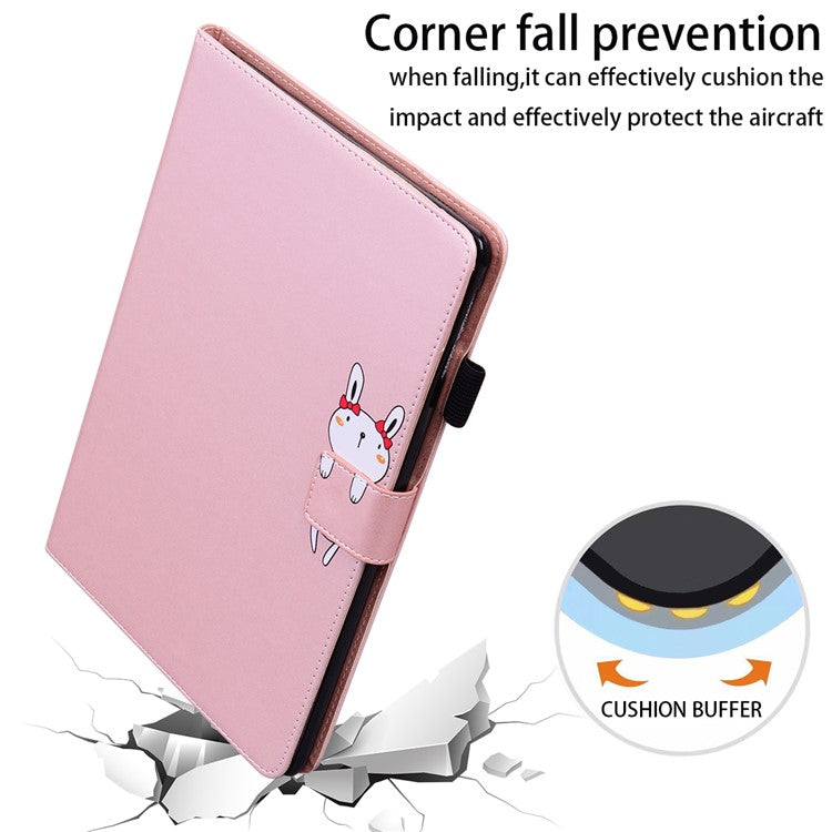 For Samsung Galaxy Tab A 8.0 (2019) Case Card Slots Leather Tablet Cover - Rose Gold