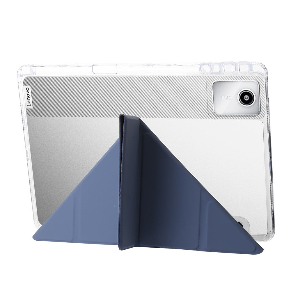 For Lenovo Tab M11 / Xiaoxin Pad 11 2024 Tablet Case Origami Stand TPU+Acrylic+PU Flip Cover - Lavender Purple